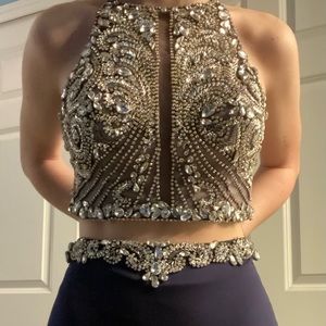 Navy Blue Jovani Prom Dress